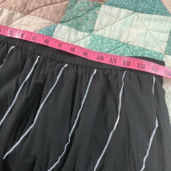 Y2K Miss Nikky Maxi Skirt Womens XL Black Tiered Flared Whimsigoth 2000s - Picture 7 of 10